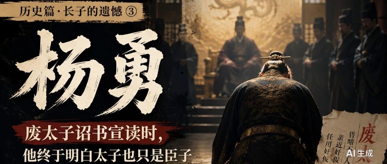 历史篇 · 长子的遗憾 ③杨勇：废太子诏书宣读时，他终于明白太子也只是臣子